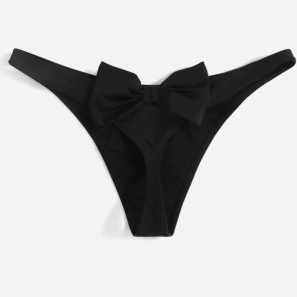 BOW Back Swim Thong Bikini - Picture 1 of 5